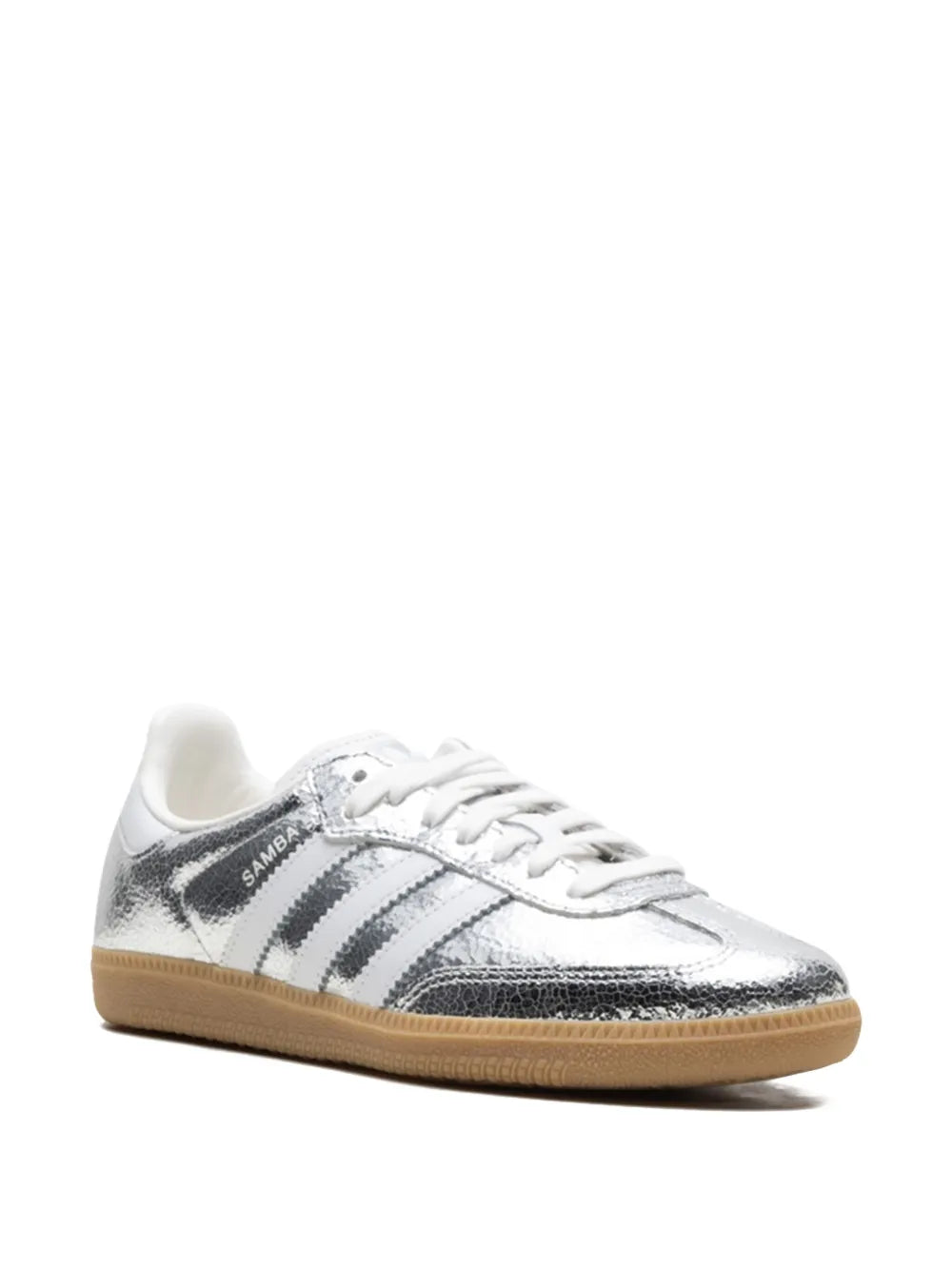 adidas Samba OG Silver Metallic Cracked Leather