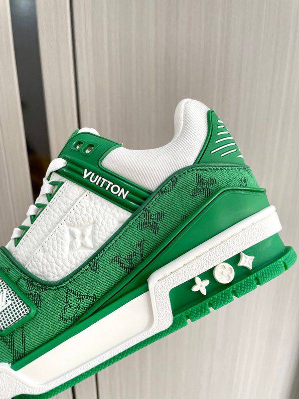 louis vuitton LV Trainer White green Secondary image