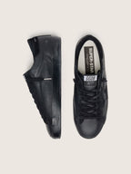 Super-Star in black nappa with suede details and black